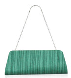 Green Art Silk Printed Clutch