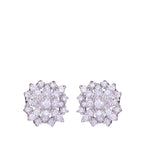 Flower Shaped Stone Studded Earrings