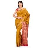 Mustard Valkalam Art Silk Saree