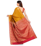 Mustard Valkalam Art Silk Saree