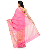 Pink Dupion Silk Saree