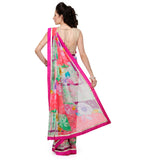 Multi-Color Faux Georgette Printed Saree