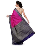 Dark Purple Dupion Silk Saree