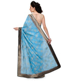 Turquoise Banarsi Cotton Saree