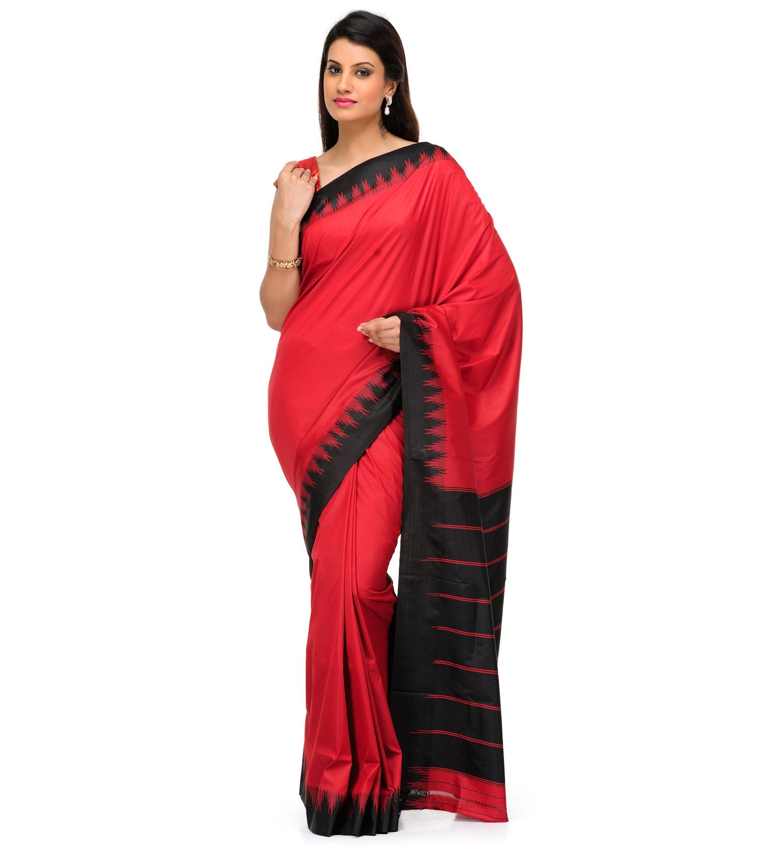 Red Art Silk Saree