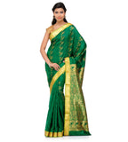 Dark Green Art Silk Saree