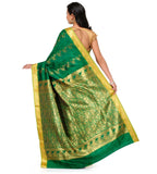 Dark Green Art Silk Saree