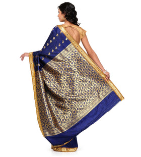 Navy Blue Art Silk Saree