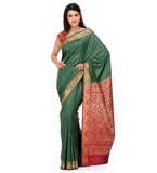 Dark Green Valkalam Art Silk Saree