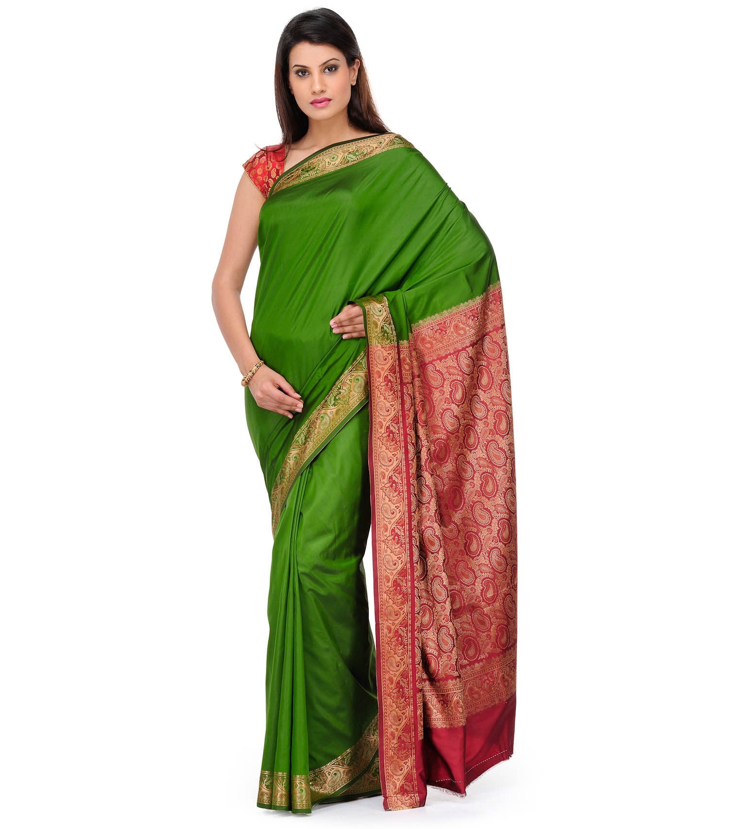 Green Valkalam Art Silk Saree