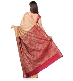 Beige Valkalam Art Silk Saree