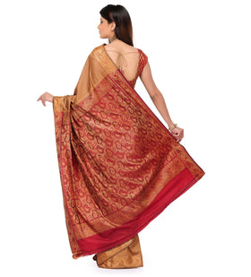 Fawn Valkalam Art Silk Saree