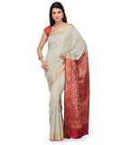 Light Grey Valkalam Art Silk Saree