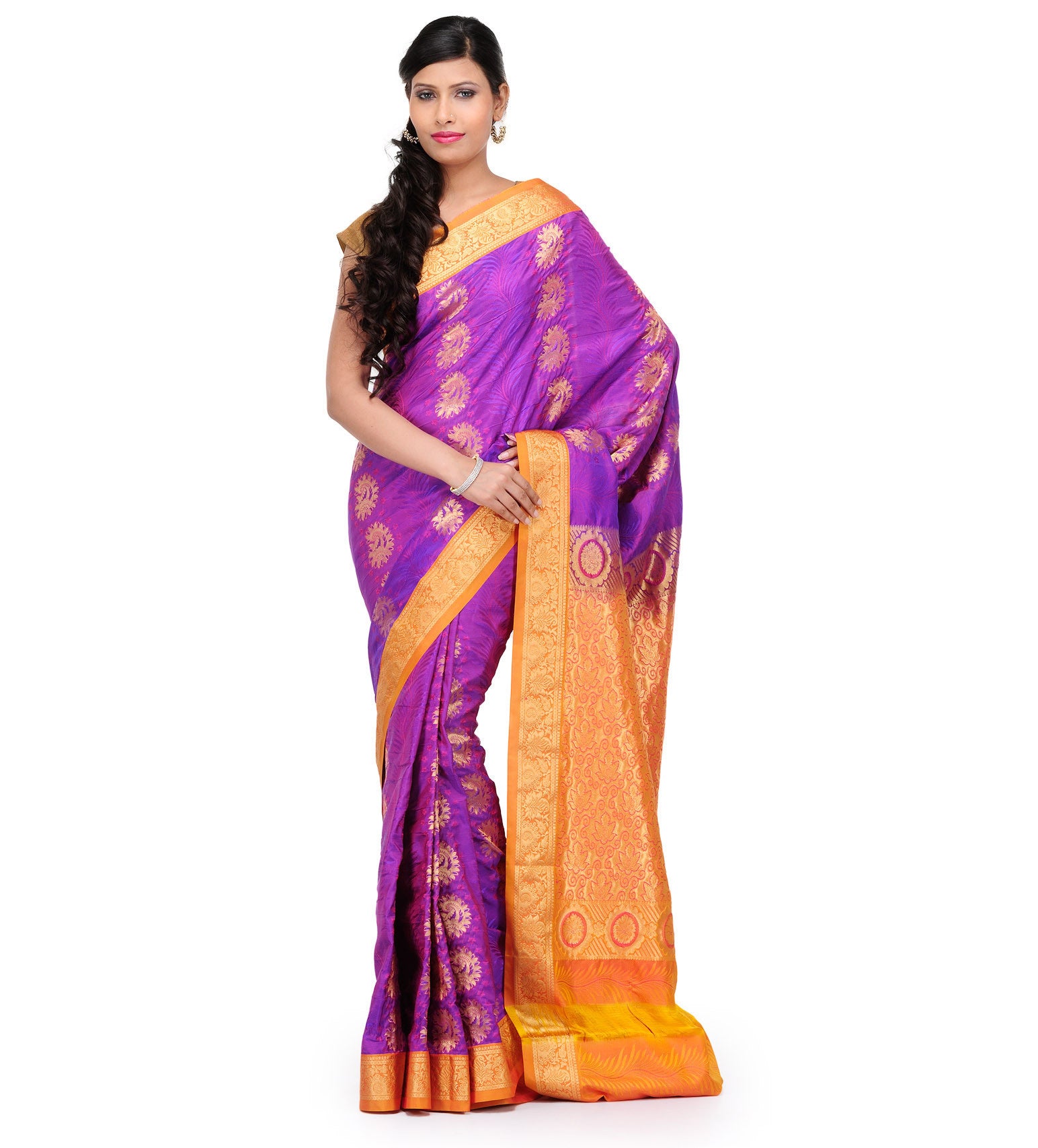 Violet Art Silk Saree