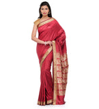 Maroon Resham Woven Art Silk Saree