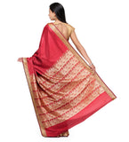 Maroon Resham Woven Art Silk Saree