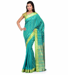 Sea Green Art Silk Saree