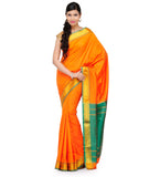 Orange Art Silk Saree