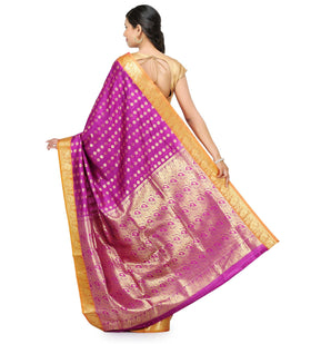 Dark Purple Art Silk Saree