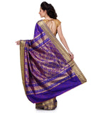 Violet Art Silk Saree with Zari Border