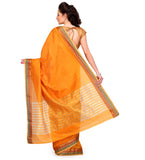 Golden Dupion Silk Saree