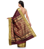 Burgundy Art Silk Saree