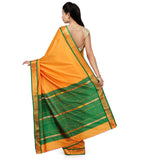 Golden Art Silk Saree with Zari Border