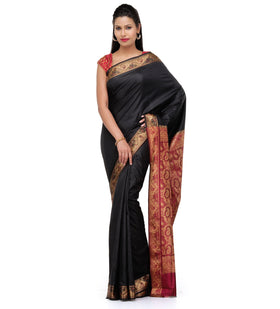 Black Valkalam Art Silk Saree