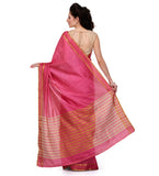 Pink Dupion Silk Saree