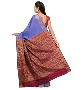 Purple Valkalam Art Silk Saree