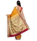 Golden Art Silk Saree with Zari Border