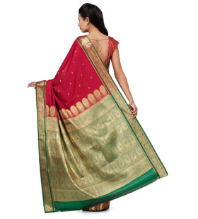 Maroon Art Silk Saree