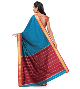 Blue Art Silk Saree