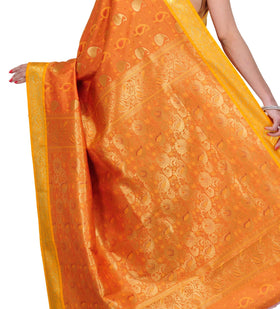 Golden Art Silk Saree with Zari Border