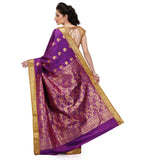 Violet Art Silk Saree with Zari Border