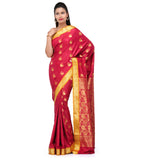 Maroon Art Silk Saree with Zari Border