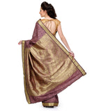 Purple Art Silk Saree with Zari Border