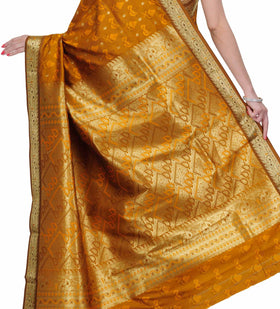 Mustard Art Silk Saree