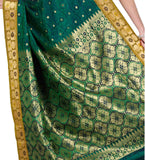 Green Art Silk Saree with Zari Border