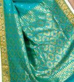 Sea Blue Art Silk Saree