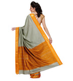 Light Grey Art Silk Saree