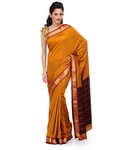 Mustard Art Silk Saree