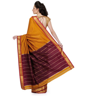 Mustard Art Silk Saree