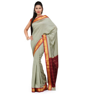 Light Grey Art Silk Saree