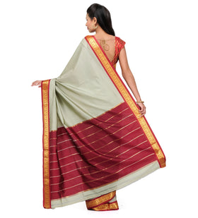 Light Grey Art Silk Saree