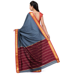 Grey Art Silk Saree