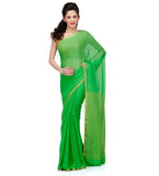 Green Semi Chiffon Saree