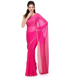 Magenta Semi Chiffon Saree