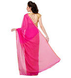 Magenta Semi Chiffon Saree