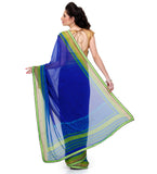 Royal Blue Faux Georgette Saree